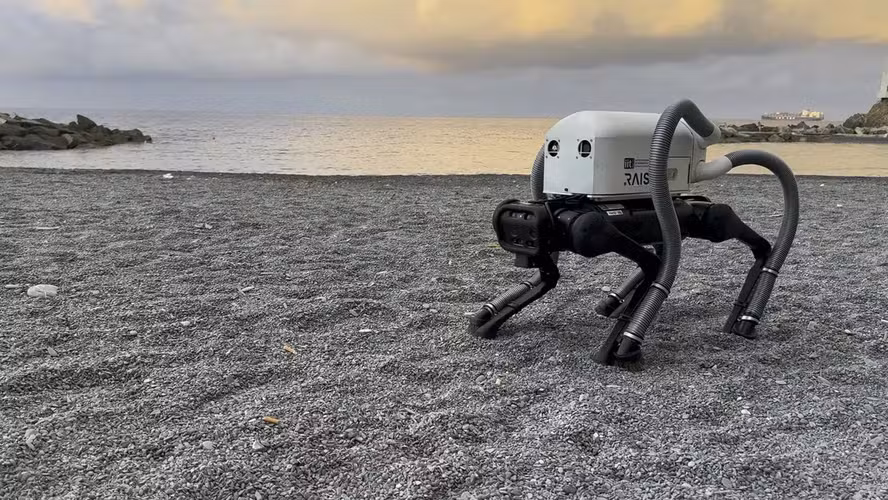 Este novo cachorro robô vai trabalhar aspirando lixo de praias na Itália