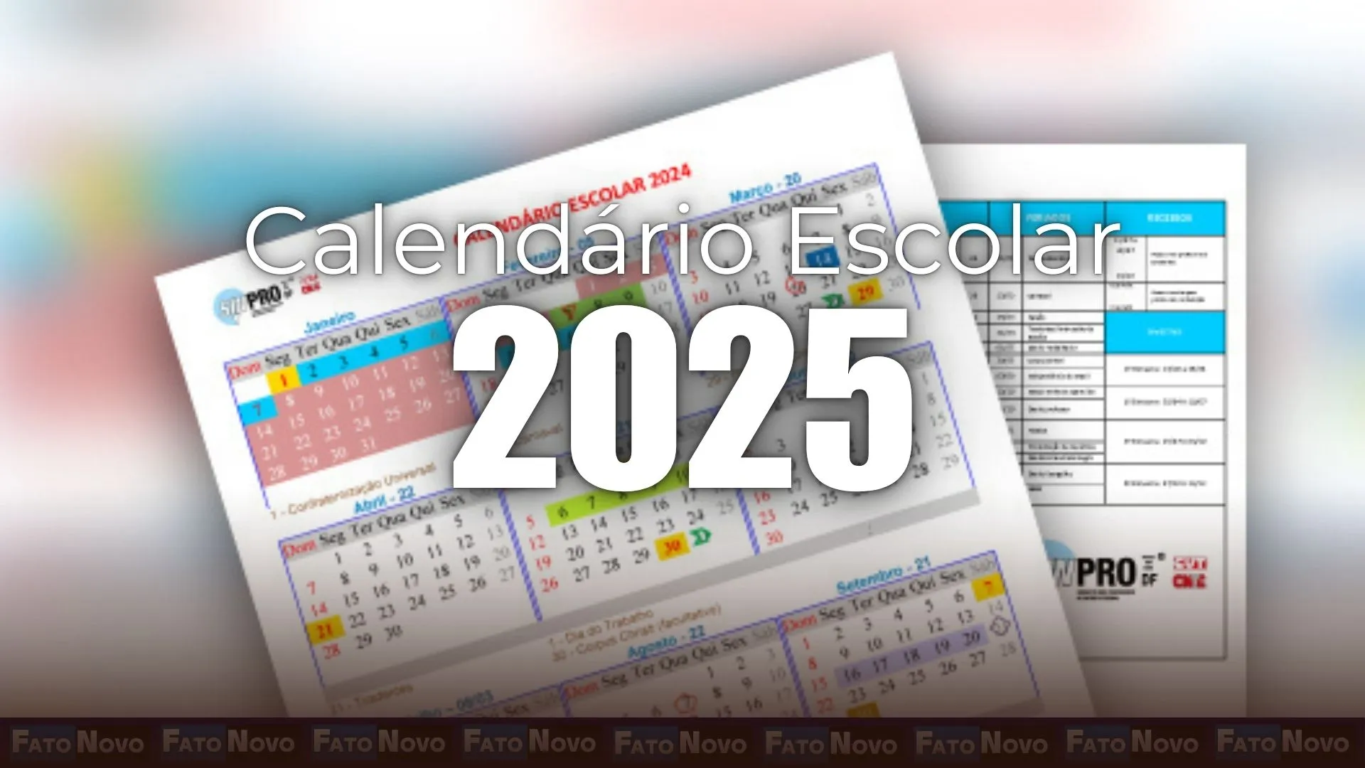 Publicado o calendário escolar da rede pública do Distrito Federal para 2025