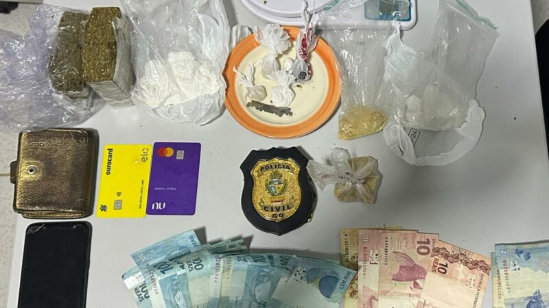 PCGO – Mulher é presa suspeita de usar salão de beleza para traficar drogas, em Campos Belos