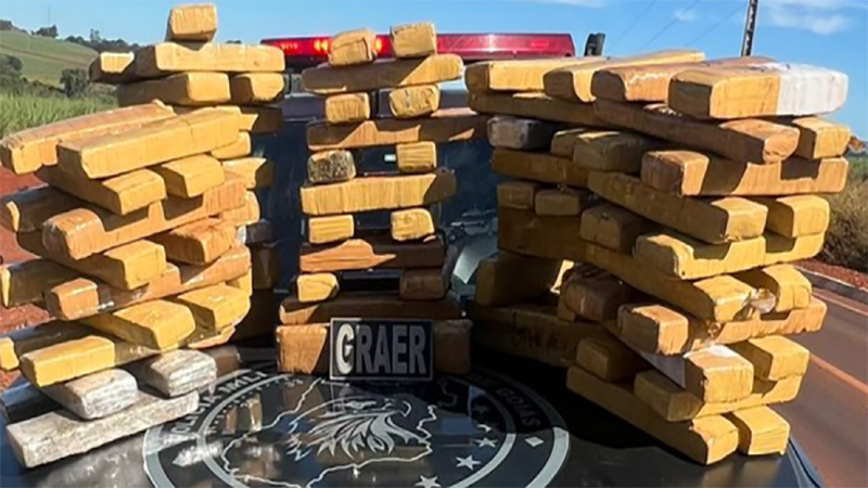 PMGO – Graer prende traficante com 100KG de maconha em quirinópolis