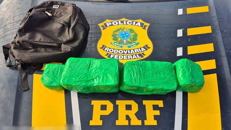 PRF apreende 6kg de drogas na BR-174 em Iracema/RR