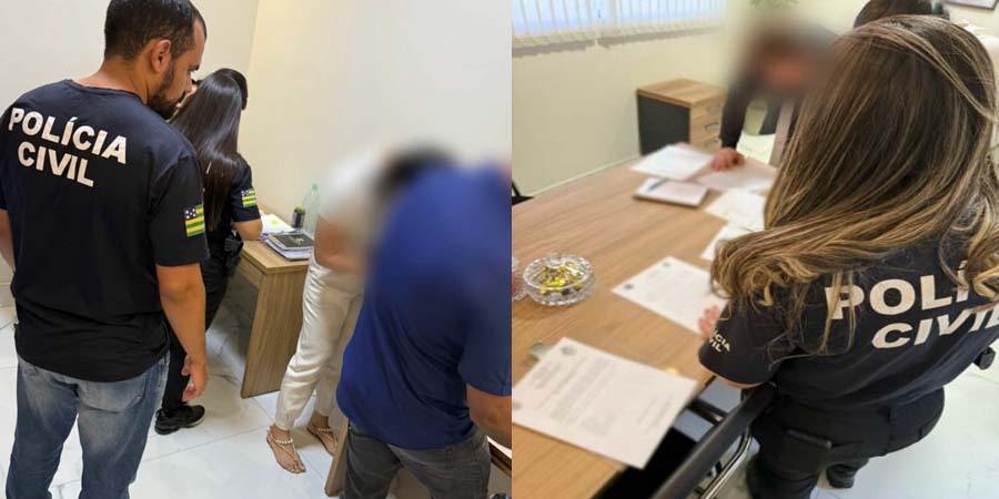 Polícia Civil GO, cumpre mandado em escritório de advocacia contra investigada por apropriação de dinheiro de cliente