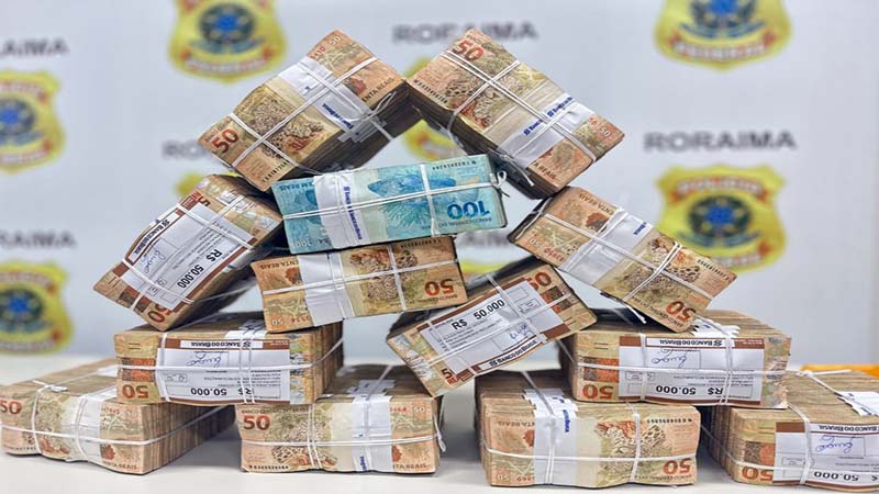 PF apreende R$ 700 mil em Roraima oriundos de fraude bancária eletrônica