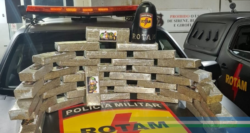 PMGO ROTAM apreende drogas e prende estelionatário