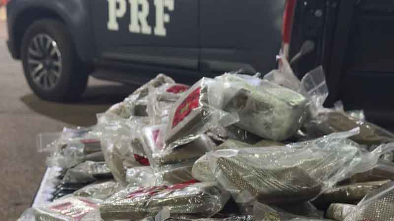 PRF apreende 28 kg de haxixe na BR-060 em Goiás, entrega em Brasília DF