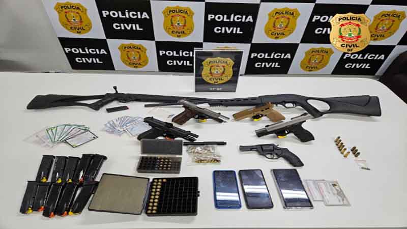 31ª DP apreende arsenal de armas de fogo de uso restrito em Planaltina