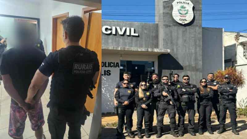 PCGO prende investigado por estupro, cárcere privado e roubo em propriedade rural goiana