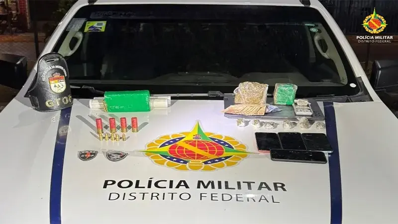 PMDF prende dois homens por tráfico de drogas e posse ilegal de munição no Itapoã