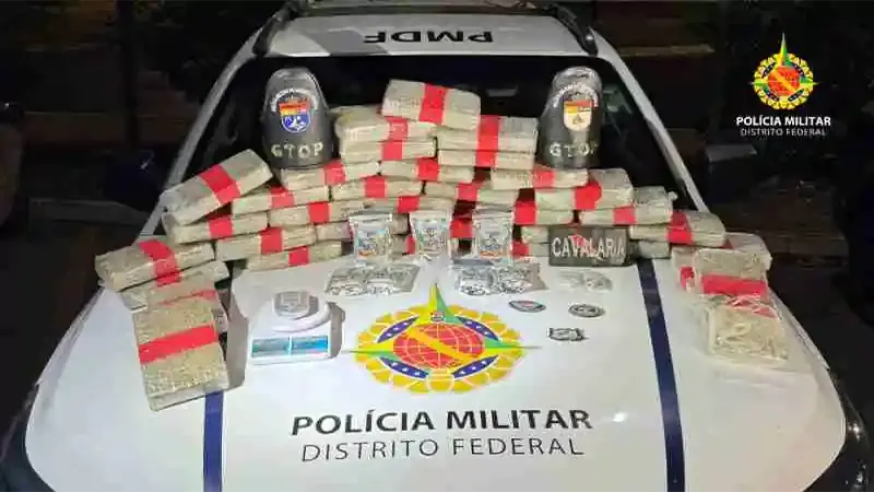 PMDF apreende R$ 1 milhão em drogas e prende dois suspeitos no Recanto das Emas