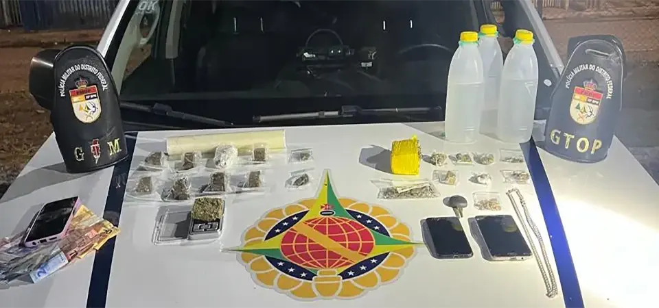Tráfico de drogas é desarticulado pela PMDF no Paranoá