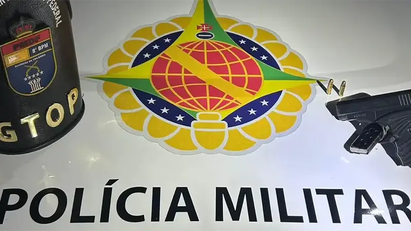 Polícia Militar apreende pistola e munições em ação no QNN 17
