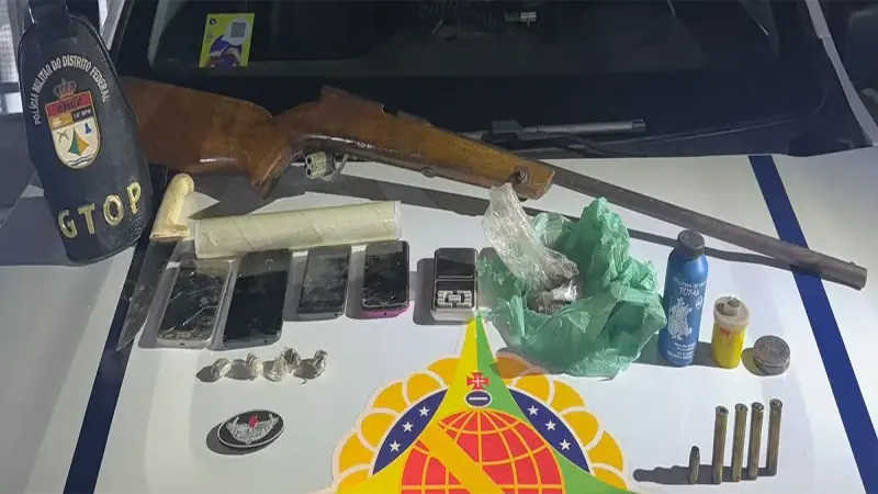 PMDF prende homem por tráfico de drogas e posse irregular de arma de fogo em Planaltina