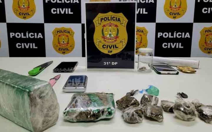PCDF prende jovem por tráfico de drogas e receptação em Planaltina/DF