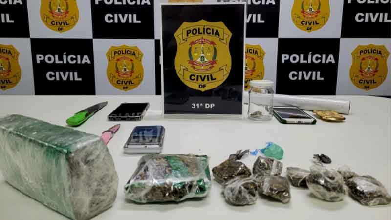 PCDF prende jovem por tráfico de drogas e receptação em Planaltina/DF