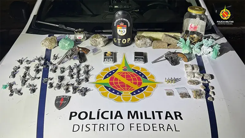Denúncia leva a apreensão de drogas e armas no Itapoã