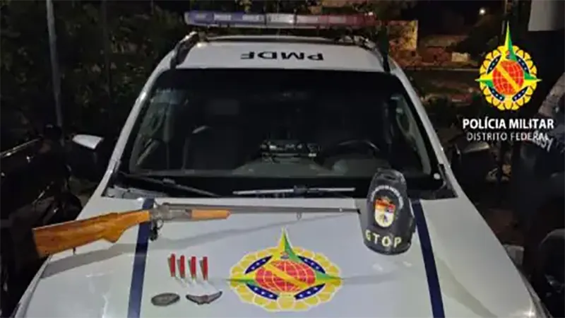 Homem portando espingarda é preso pela PMDF em Água Quente