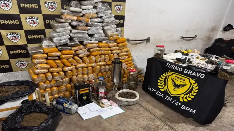 PMMG Uberaba – Polícia Militar prende cinco pessoas e apreende grande quantidade de drogas