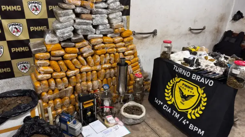 Uberaba – Polícia Militar MG prende cinco pessoas e apreende grande quantidade de drogas