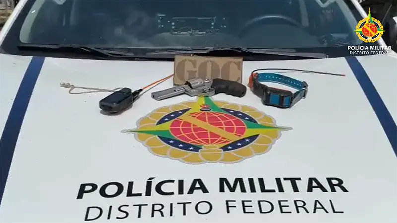 PMDF apreende arma de fogo e cães utilizados em caça ilegal em Planaltina.