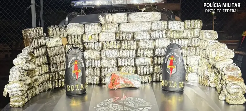 PMDF, apreende drogas avaliada em R$ 1 milhão no Riacho Fundo