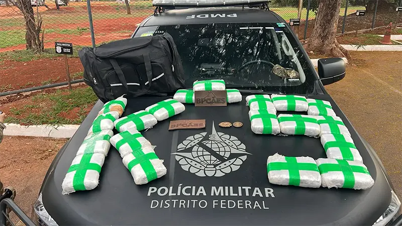 Cães da PMDF localizam homem que tentava fugir com 20 quilos de maconha na Rodoviária Interestadual de Brasília