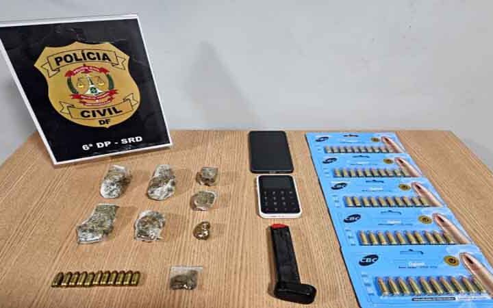 Operação Diplomata: PCDF prende homem por tráfico de drogas e posse de munição