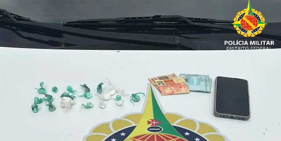 PMDF desarticula ponto de tráfico e apreende drogas em operação de rotina