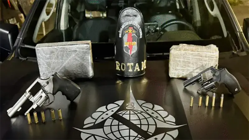 PMDF apreende drogas, armas e veículo após confronto com criminosos no Gama