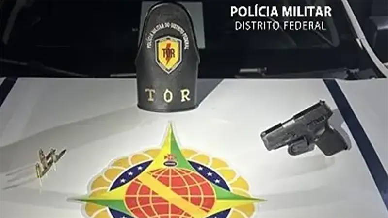 PMDF apreende pistola 9mm em ponto de bloqueio no Gama