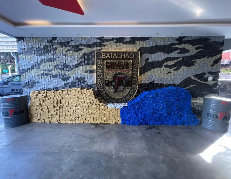 Belo Horizonte – Batalhão ROTAM apreende uma tonelada e meia de maconha