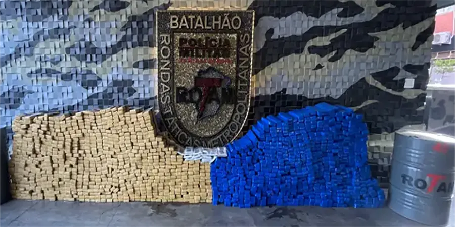 Belo Horizonte – Batalhão ROTAM apreende uma tonelada e meia de maconha