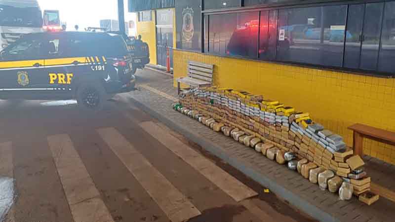 PRF em Rondônia apreende mais de 500 quilos de entorpecentes em caminhão