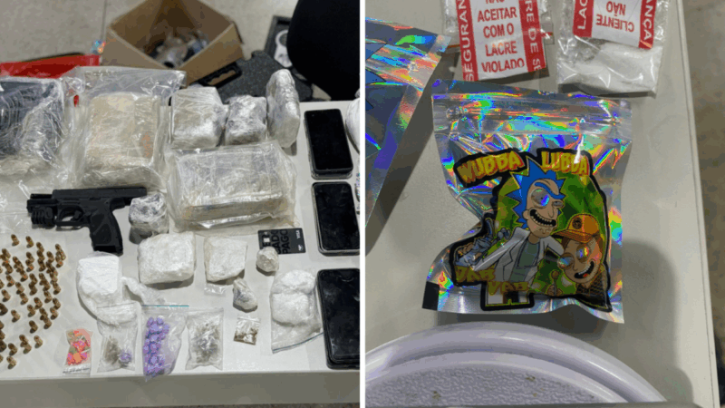 PCGO prende três suspeitos e apreende grande quantidade de drogas e arma de fogo em condomínio no Bairro Eldorado, em Goiânia