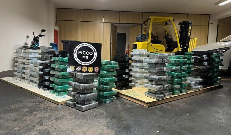 FICCO/MG e FICCO/MS apreendem caminhão que carregava minério de ferro com cerca de 420 kg de cocaína