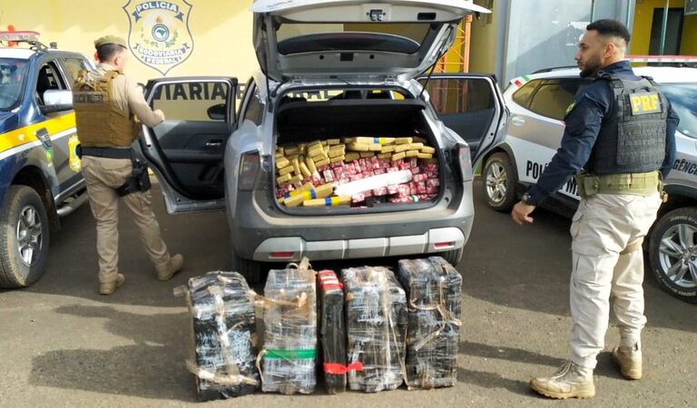 PRF Mais de meia tonelada de maconha é interceptada após perseguição no Planalto Norte