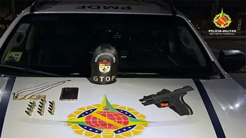 PMDF prende homem com pistola calibre .40 em abordagem no Araponga