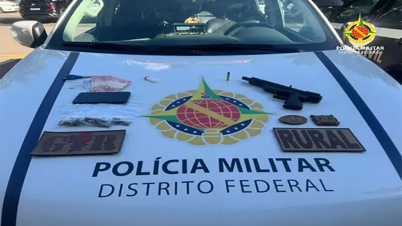 PMDF apreende arma de fogo e drogas no Sol Nascente