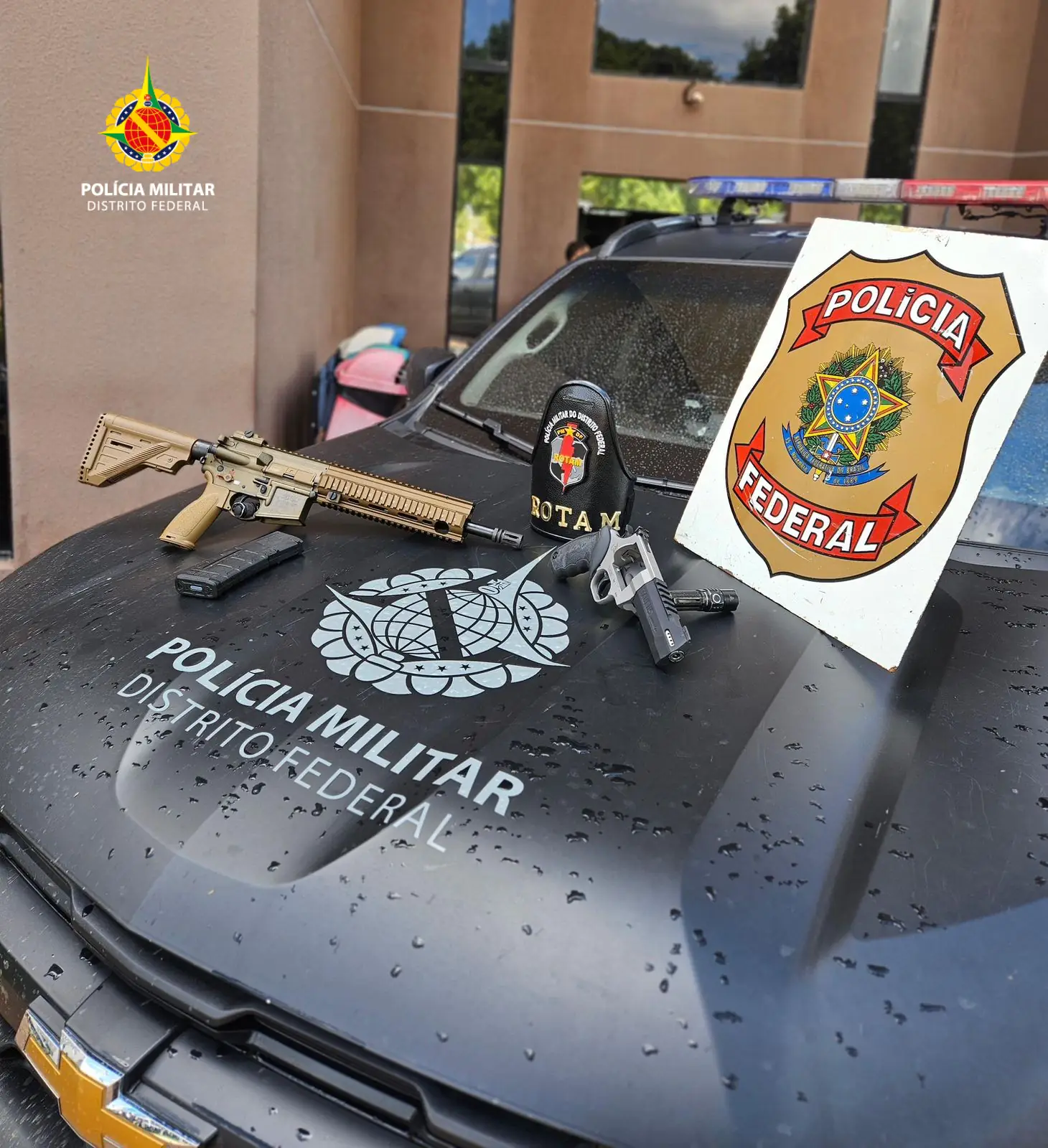 PMDF apreende fuzil e revólver na EPTG