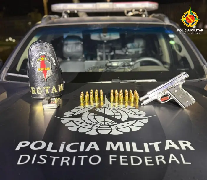 ROTAM prende homem por posse ilegal de arma de fogo de uso restrito em Samambaia