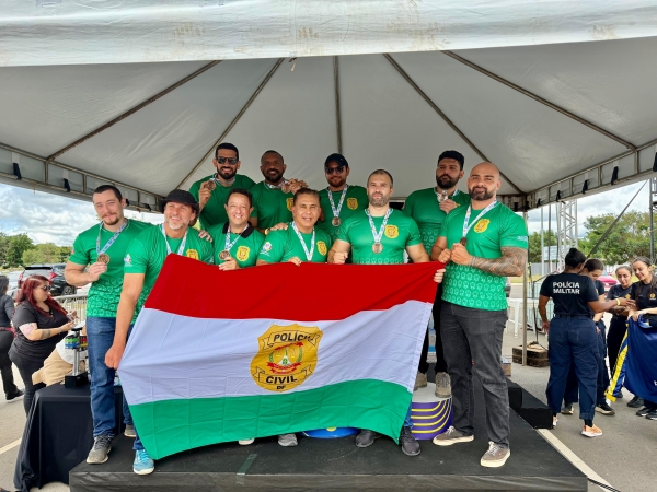 PCDF conquista medalha de bronze no Cabo de Guerra Masculino na VIII Olinsesp