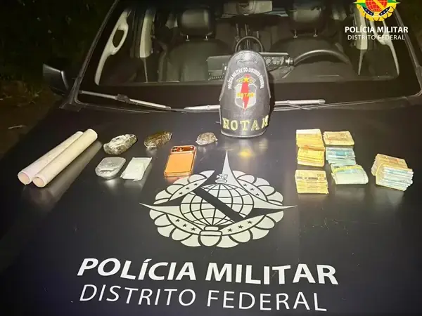 PMDF desarticula ponto de tráfico em Ceilândia e apreende drogas, dinheiro e materiais utilizados na comercialização ilícita