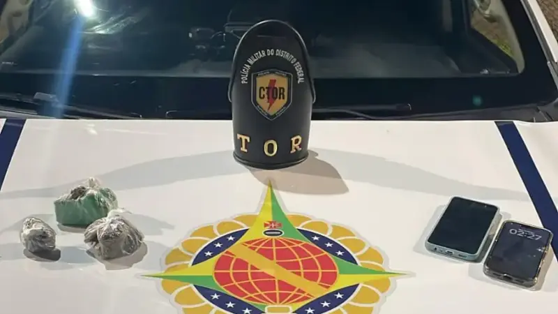 PMDF prende motociclista por tráfico de drogas no Núcleo Bandeirante