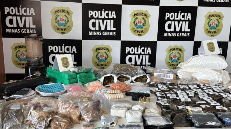 Trio é preso pela PCMG com grande quantidade de drogas em Uberlândia
