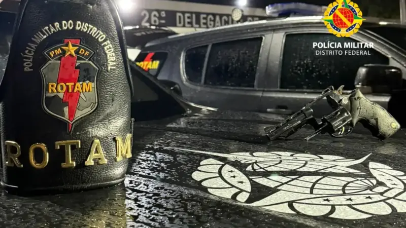 PMDF intercepta condutor armado e apreende revólver escondido sob banco de veículo em Samambaia