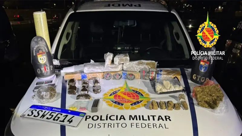 PMDF retira “cardápio” do tráfico de circulação e apreende arsenal de drogas em Ceilândia