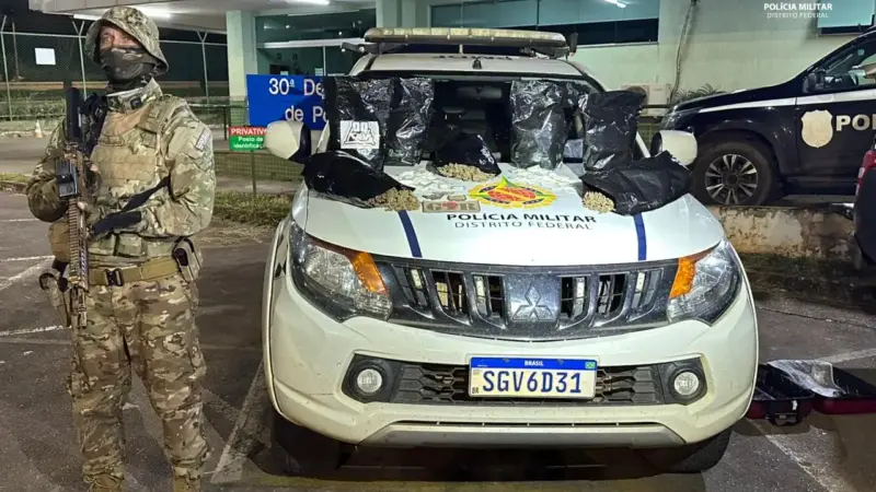 PMDF apreende grande quantidade de drogas em ônibus interestadual no Paranoá