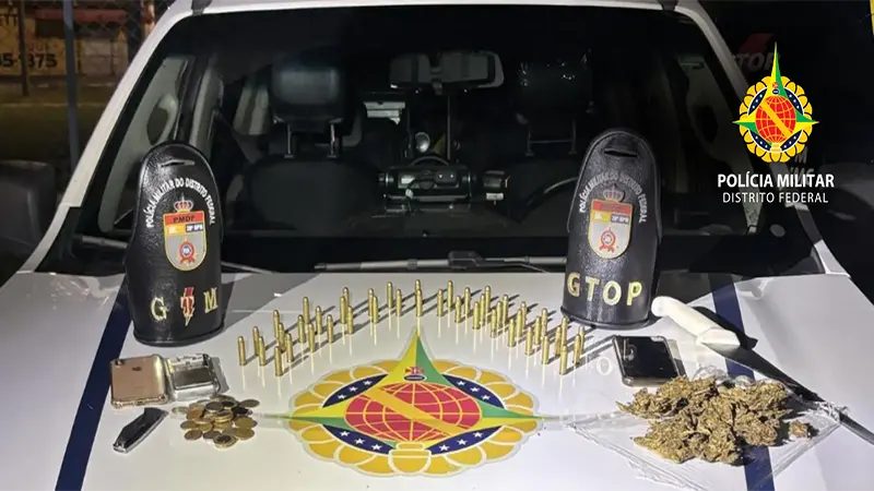 PMDF prende autores por tráfico de drogas e posse irregular de munições no Riacho Fundo