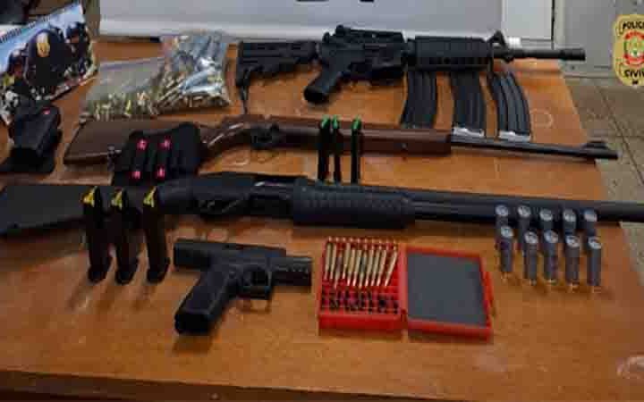 PCDF apreende quatro armas durante mandado de busca e apreensão
