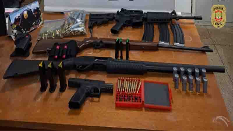 PCDF apreende quatro armas durante mandado de busca e apreensão
