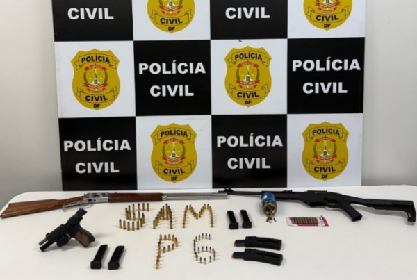 6ª DP apreende três armas de fogo e munição no Paranoá